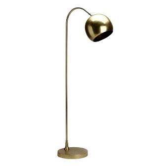 Mosiężna kulista lampa podłogowa Globe